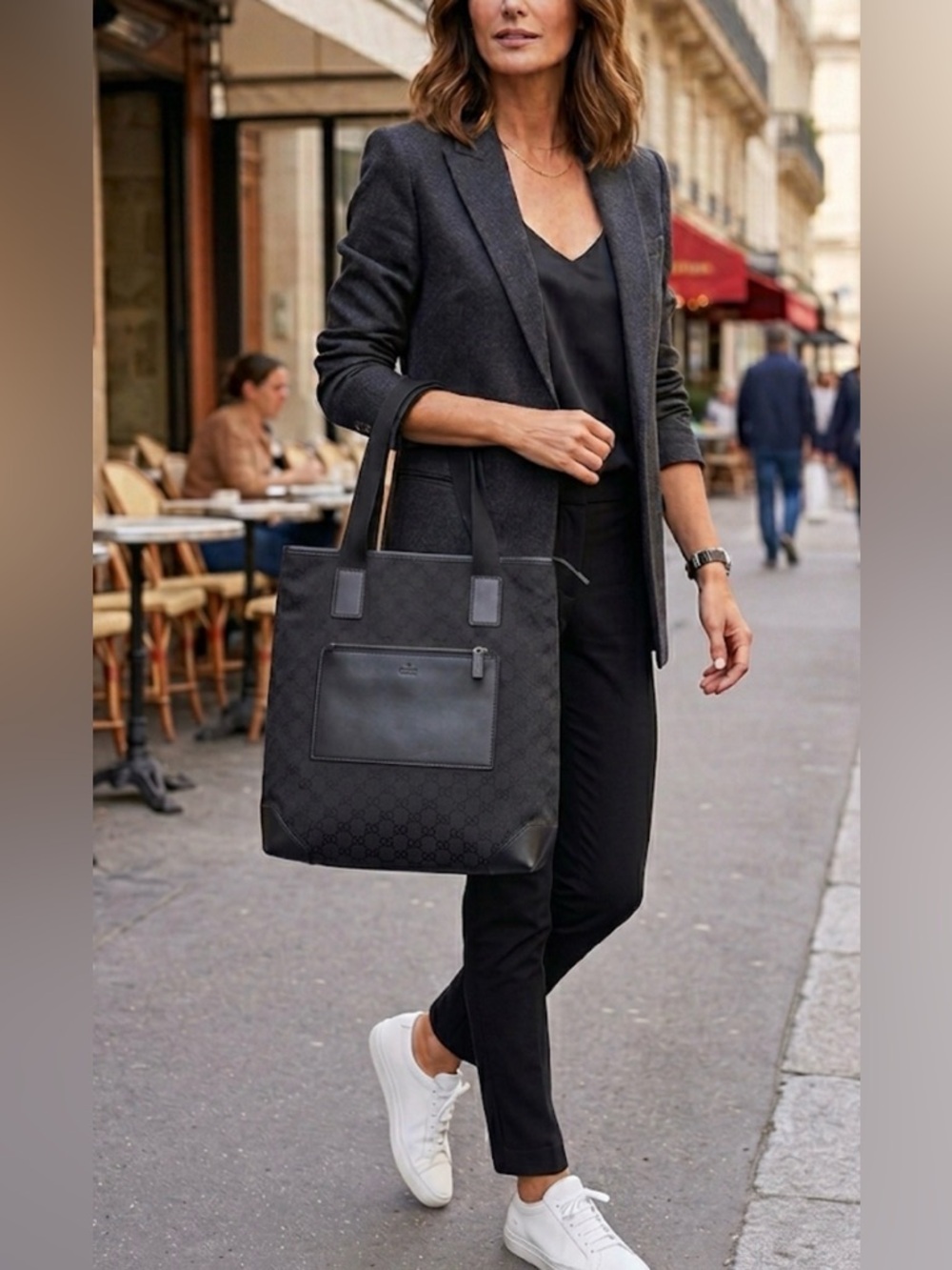 Vintage Gucci Tom Ford Era GG Canvas Tote